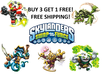 #ad Skylanders Swap Force Figures BUY 3 GET 1 FREE FREE SHIPPING $3.49