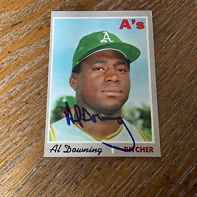 #ad Autographed 1970 Topps AL DOWNING . #584 $25.00
