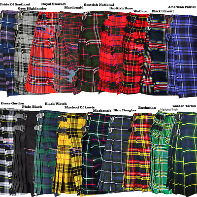 #ad New Men#x27;s 5 Yard Scottish Kilts Tartan Kilt 13oz Highland Casual Kilt 6 Tartans $27.98