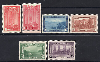#ad Canada 241 245 241a Lovely VF NH KGVI 1938 Pictorial set CV $316.50 C $109.99