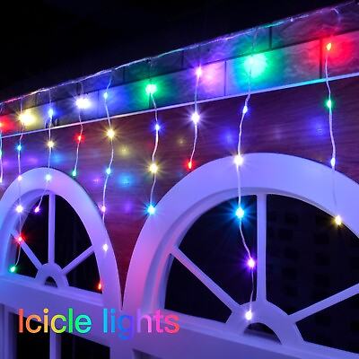 Icicle Lights Smart 260 LED 32ft Set with App Control NEW RGBHUB PRODUCT $79.95