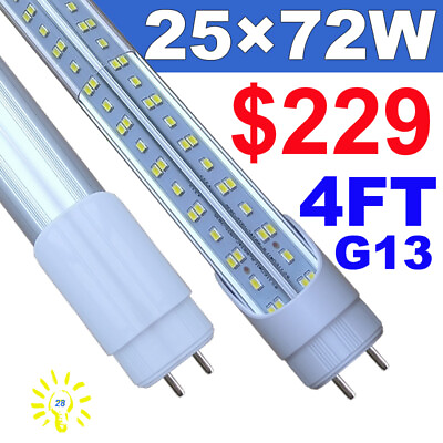 #ad 4 FT LED Tube Light Bulb 2 Pin Fluorescent Light Bulbs G13 LED Shop Light Bulbs $229.00