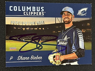 #ad Shane Bieber Signed 2018 Columbus Clippers Team Set Card Autographed Auto Rc $49.99