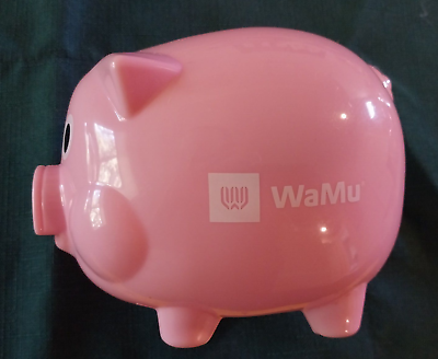 #ad Vintage NOS WaMu Washington Mutual Banking Pink Piggy Bank $5.50