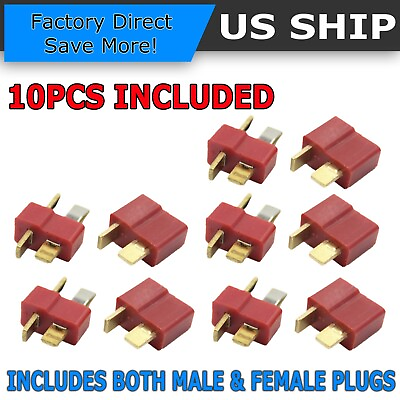 #ad Ultra T Plug 10 pcs Male Female Deans Connectors Lipo FAST USA SHIP $4.99