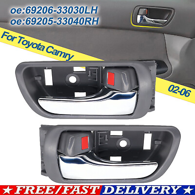 #ad For Toyota Camry 2002 2006 Interior Door Handle Front Rear Left Right Inner Gray $12.99