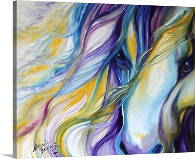 #ad Breeze Equine Abstract Canvas Wall Art Print Horse Home Decor $309.99
