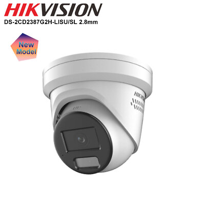 #ad Hikvision 4K 8MP ColorVu Smart Hybrid Light Camera DS 2CD2387G2H LISU SL Audio $213.75