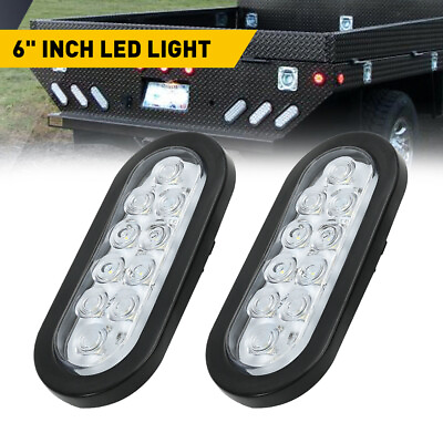 #ad 6quot; LED 10 Round Lights Tail Rear Stop Brake Light Car Truck High Low Brightness $7.59