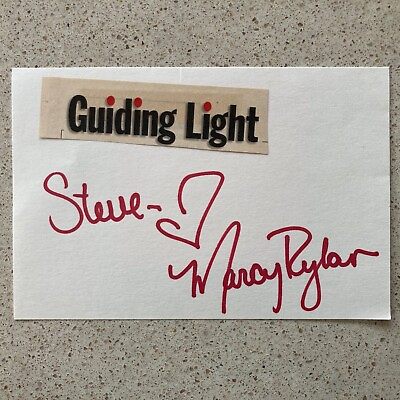 #ad Marcy Rylan Signed Inscrib Index Card 4X6” Guiding Light Young and the Restless $14.98