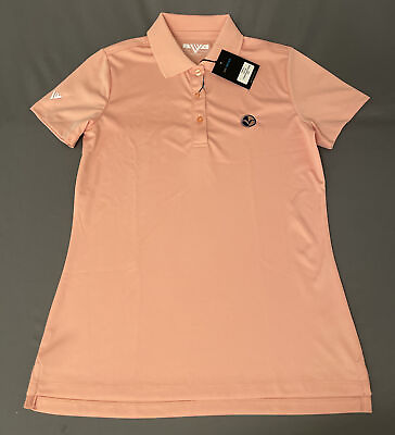 #ad Level Wear Golf Shirt Polo Womens Small Pink Chest Logo Polyester NWT MSRP $65 $18.83