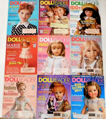 #ad 2002 Lot of 9 Issues DOLL READER Magazine Complete 12 Months Dec 2001 Nov 2002 $14.99
