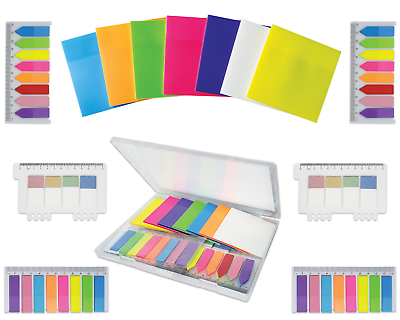 #ad 1150 Pcs Transparent Sticky Notes Waterproof Clear Sticky Notes Set Book Tabs $19.99