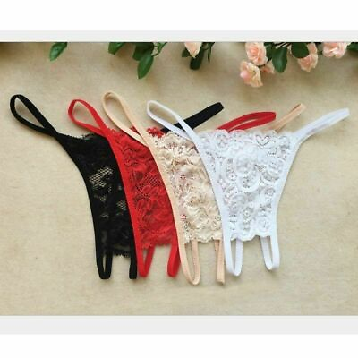 #ad ☆USA☆ Sexy Women Lace Thong G string Panties Lingerie Underwear Crotchles T back $5.95