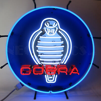 #ad Man Cave Lamp FORD COBRA NEON SIGN WITH BACKING $481.91
