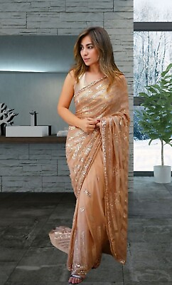 #ad Beautiful Party Wear New Indian Traditional Georgette Saree Ethnic Saree JR G $40.49