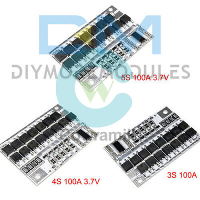 #ad 3S 4S 5S 100A 12V BMS Li ion LMO Lithium Battery Protection Circuit Board $6.64