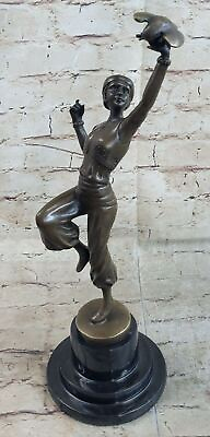 #ad Handcrafted bronze sculpture SALE Marble Parrot The And Lady Deco Art Philippe $309.00