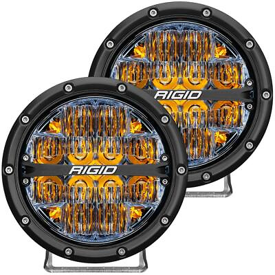 #ad 360 Series 6 Inch Off Road LED Light Drive Beam Amber Backlight Pair $638.59