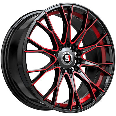 #ad Spec 1 SP 59 17x7.5 4x100 4x4.5quot; 42mm Black Red Wheel Rim 17quot; Inch $203.40