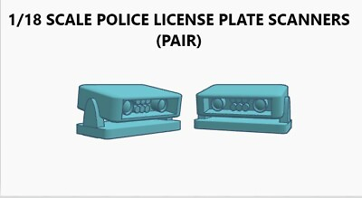 #ad 1 18 SCALE LICENSE PLATE SCANNERS POLICE LED DIORAMA CUSTOM $6.00