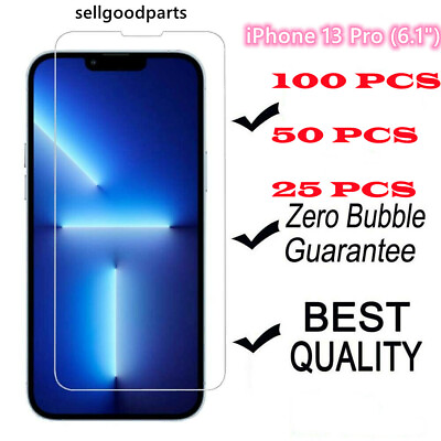 #ad Wholesale Bulk Lot Tempered Glass Screen Protector for iPhone12 13 14 15 Pro Max $10.55