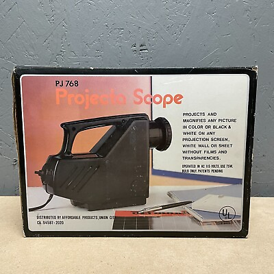#ad Projecta Scope PJ768 Art Drawing Tracing Projector Original Box Vintage Tested $25.00