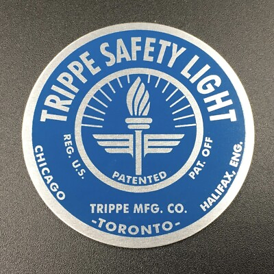 #ad Light Blue Trippe Light Badges Pair of Two $250.00