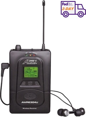 #ad Audio2000s AWR6305U Professional UHF Wireless Monitoring System W Headphones NO $84.99