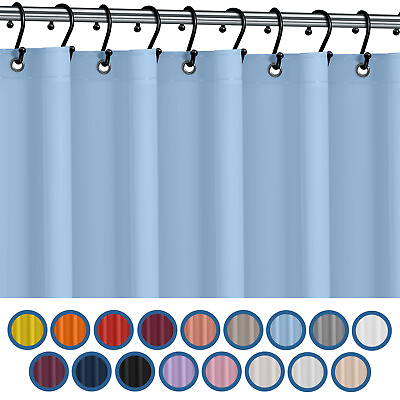 #ad HEAVY DUTY MILDEW FREE VINYL WATERPROOF SHOWER CURTAIN LINER WITH MAGNETS NEW $12.99