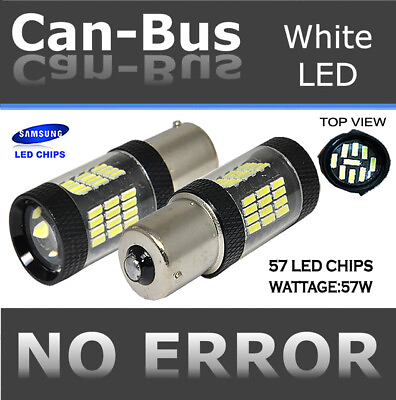 #ad Samsung Canbus LED 1156 57W Plasma Super White Rear Turn Signal Light Bulbs R543 $11.69
