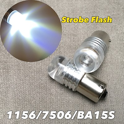 #ad Strobe Flash Rear Signal light 1156 BA15S 7506 P21W SMD LED White 6000K W1 J $14.60