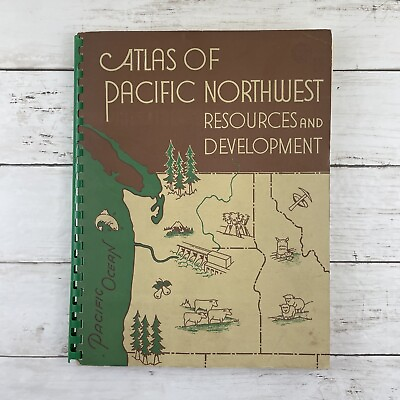 #ad Atlas Pacific Northwest Resources Development Maps Local History Vintage 1940s $29.99
