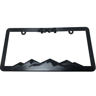 #ad 4X4 Blackout License Plate Frame Mountain Fits Chevrolet Jeep Ford Toyota Trucks $12.50