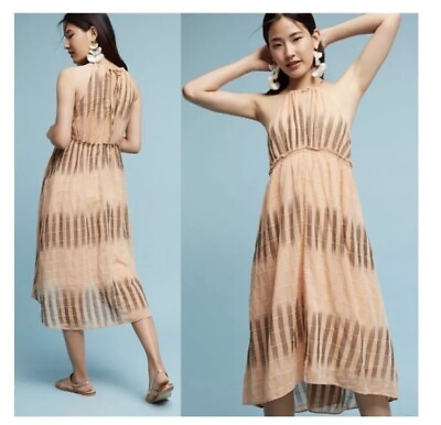 #ad NWT Anthropologie Akemi Kin Riviera Halter Maxi Boho Dress XS $99.00