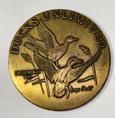 #ad Ducks Unlimited Bronze Medallion Green Winged Tail 2003 Convention Salt Lake $20.00