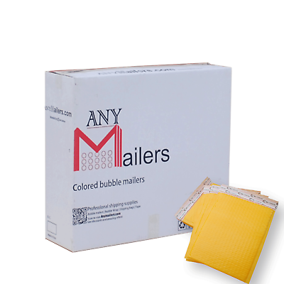 #ad AirnDefense Any Size Yellow Poly Bubble Mailers Plastic Shipping Padded Envelope $108.48
