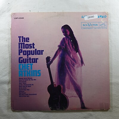 #ad Chet Atkins The Most Popular Guitar LP Vinyl Record Album $5.77