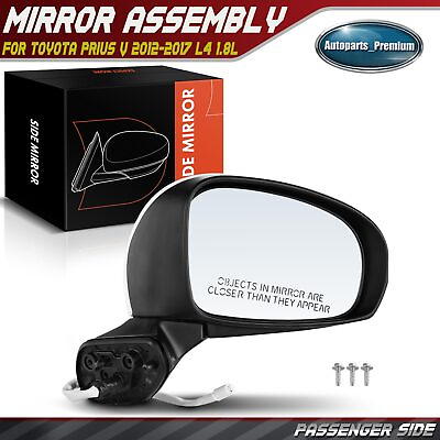 #ad Right White Power Heated Mirror for Toyota Prius V 2012 2017 L4 1.8L 8791047280 $43.59