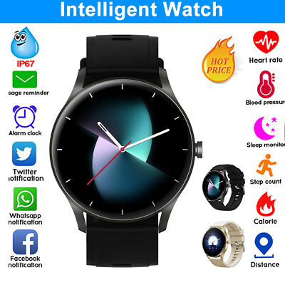 #ad Smart Watch Multifunctional Waterproof Smartwatch Bluetooth for iPhone Android S $23.36