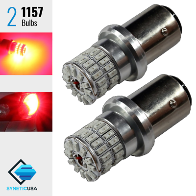 #ad 2x 1157 7528 1157A High Power Bright Red Stop Tail Brake 48 LED Lamp Light Bulbs $11.59