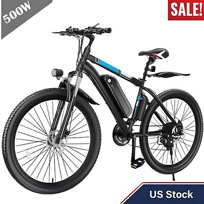 #ad E bike 26quot; Commute Ebike 500W Motor 48V Moutain Electric Bicycle City bike U.S🚴 $516.99