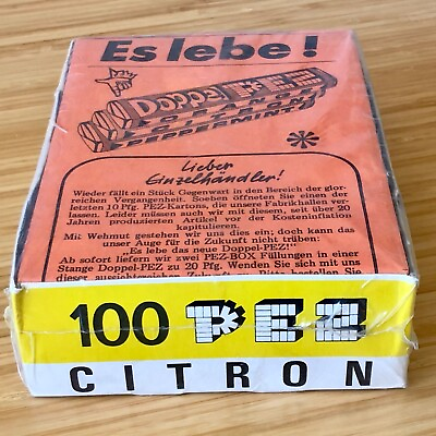 #ad 100 ct. Box of Vintage Citron PEZ 1960#x27;s Austria $639.00