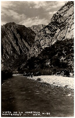 #ad View of Parque La Huasteca Monterrey Nuevo Leon Mexico 1940s RPPC Mountain Photo $6.49