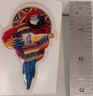 #ad Vintage Corona Extra Beer Parrot with Sombrero Puffy Sticker $1.99