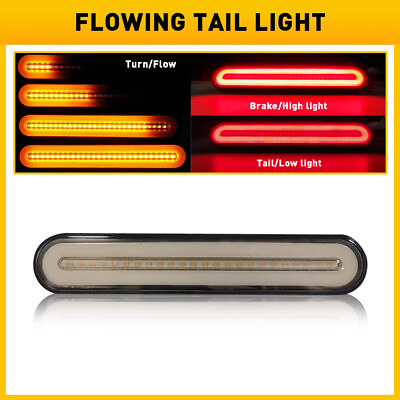 #ad 28 LED Reverse Flowing Stop Brake Turn Signal Tail Rear Light Truck Trailer RV $17.79