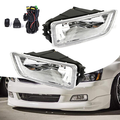 #ad Front Bumper Fog Driving Light Lamp Kit For Honda Accord 2003 2007 W Harness $30.39