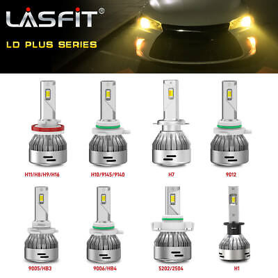 #ad Lasfit LED Headlights Fog Lights H11 9006 9005 5202 9145 Dual Color Switchback $99.99