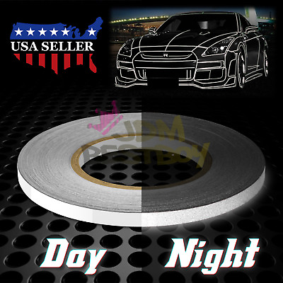 #ad White Reflective Tape Safety Self Adhesive Striping Sticker 150FT Roll 1Cm $11.28