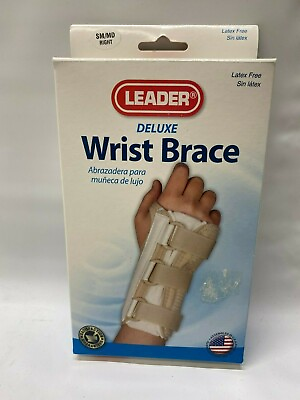 #ad NEW Leader Deluxe Wrist Brace Pick Your Size amp; Which Hand Minor Box Damage $15.60
